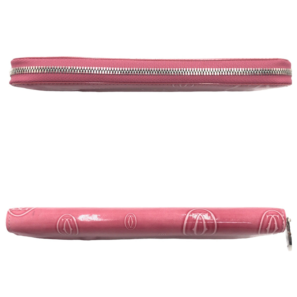 CARTIER カルティエ ハッピーバースデイ ピンク シルバー金具 エナメル CRL3001255 長財布 ロングウォレット  レディース