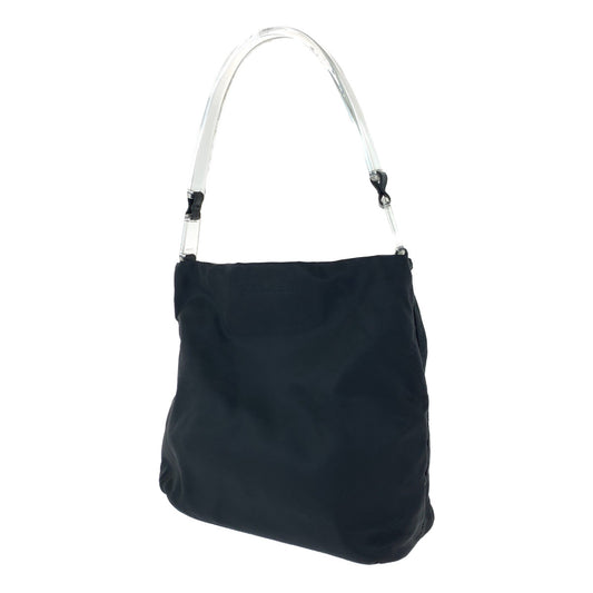 H-0363
PRADA プラダ テスート プラハンド ブラック 黒 ナイロン / プラスチック ショルダーバッグ ハンドバッグ  レディース