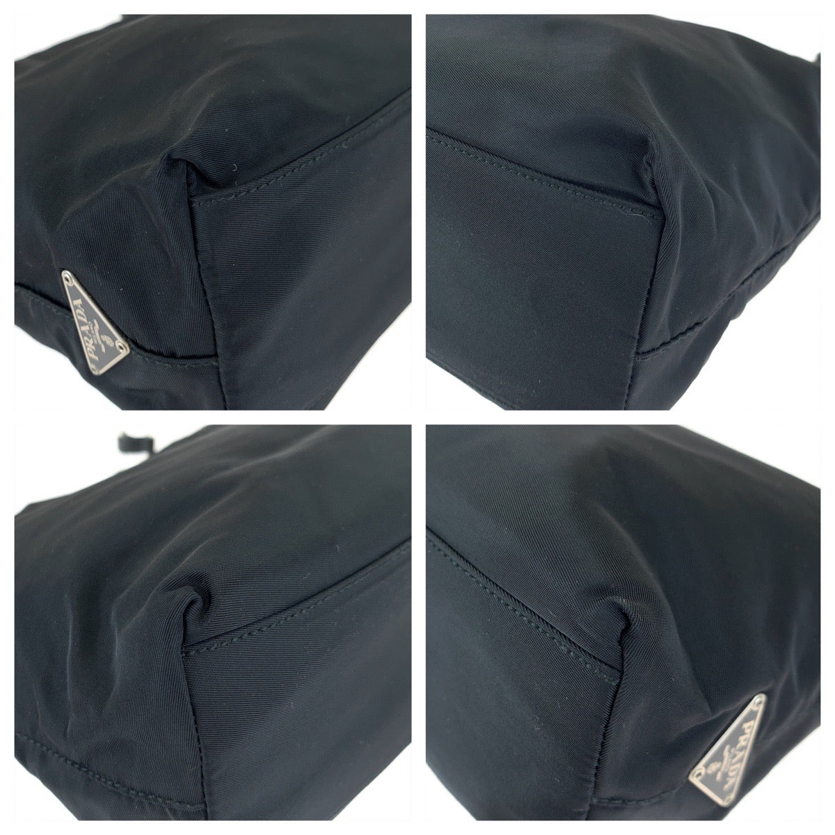 H-0363
PRADA プラダ テスート プラハンド ブラック 黒 ナイロン / プラスチック ショルダーバッグ ハンドバッグ  レディース