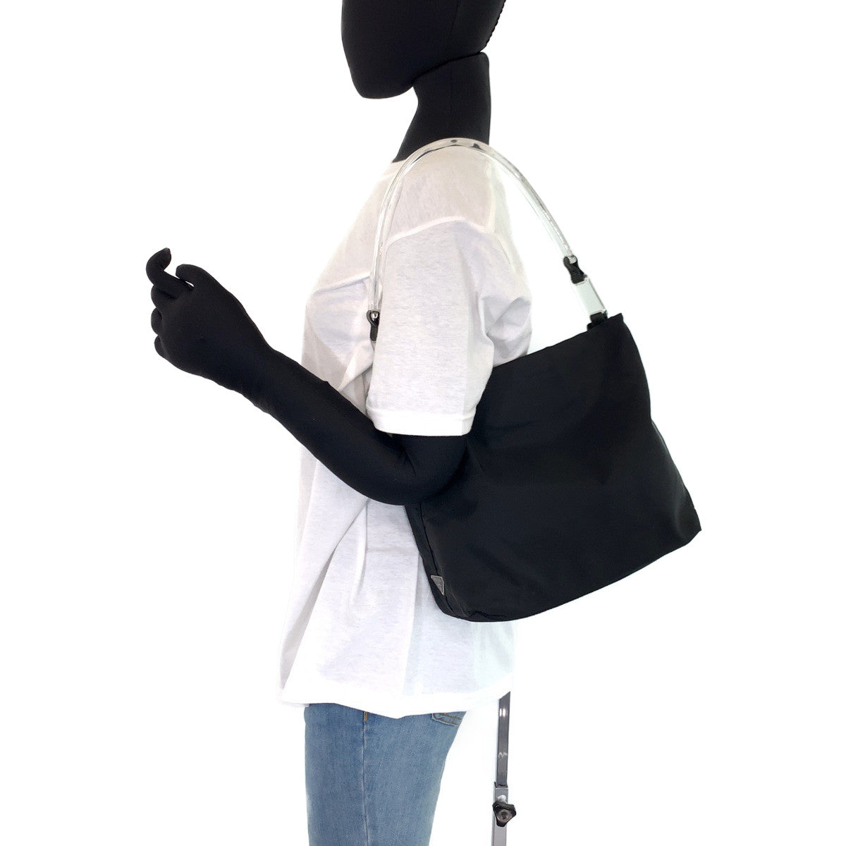 H-0363
PRADA プラダ テスート プラハンド ブラック 黒 ナイロン / プラスチック ショルダーバッグ ハンドバッグ  レディース