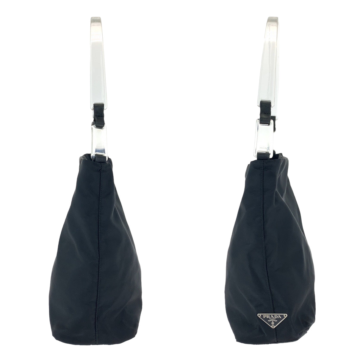 H-0363
PRADA プラダ テスート プラハンド ブラック 黒 ナイロン / プラスチック ショルダーバッグ ハンドバッグ  レディース