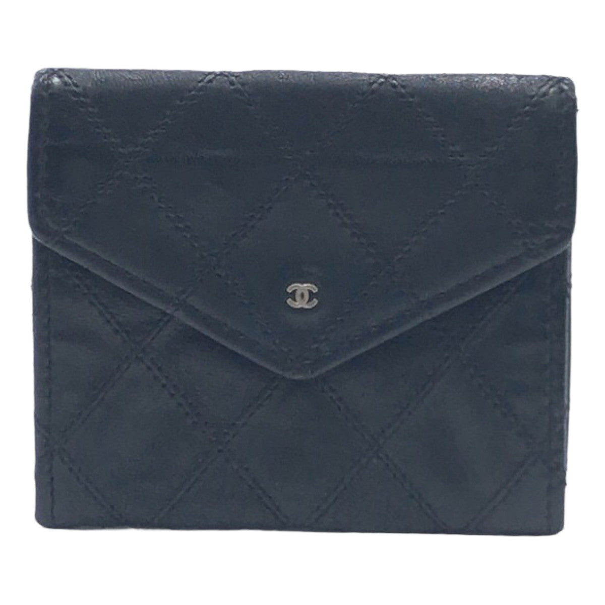 CHANEL シャネル ビコローレ ココマーク ブラック 黒 ゴールド金具 ラムスキン コインケース 小銭入れ  レディース