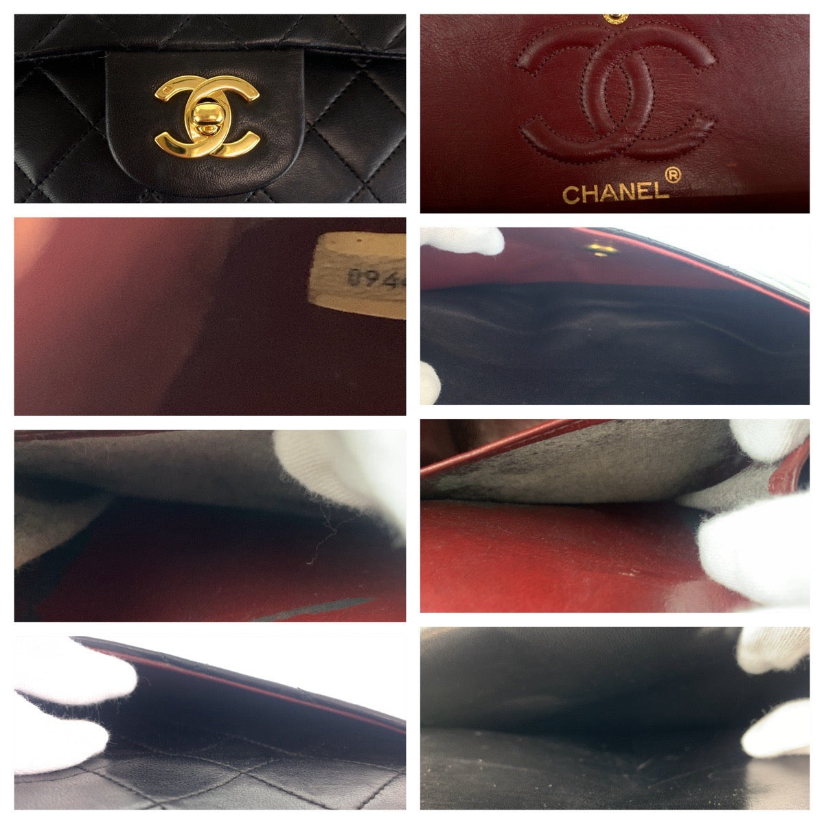 CHANEL シャネル ヴィンテージ マトラッセ23 ダブルフラップ タイムレス ココマーク ターンロック ブラック 黒 ゴールド金具 ラムスキン Wチェーンショルダーバッグ 肩掛け  レディース