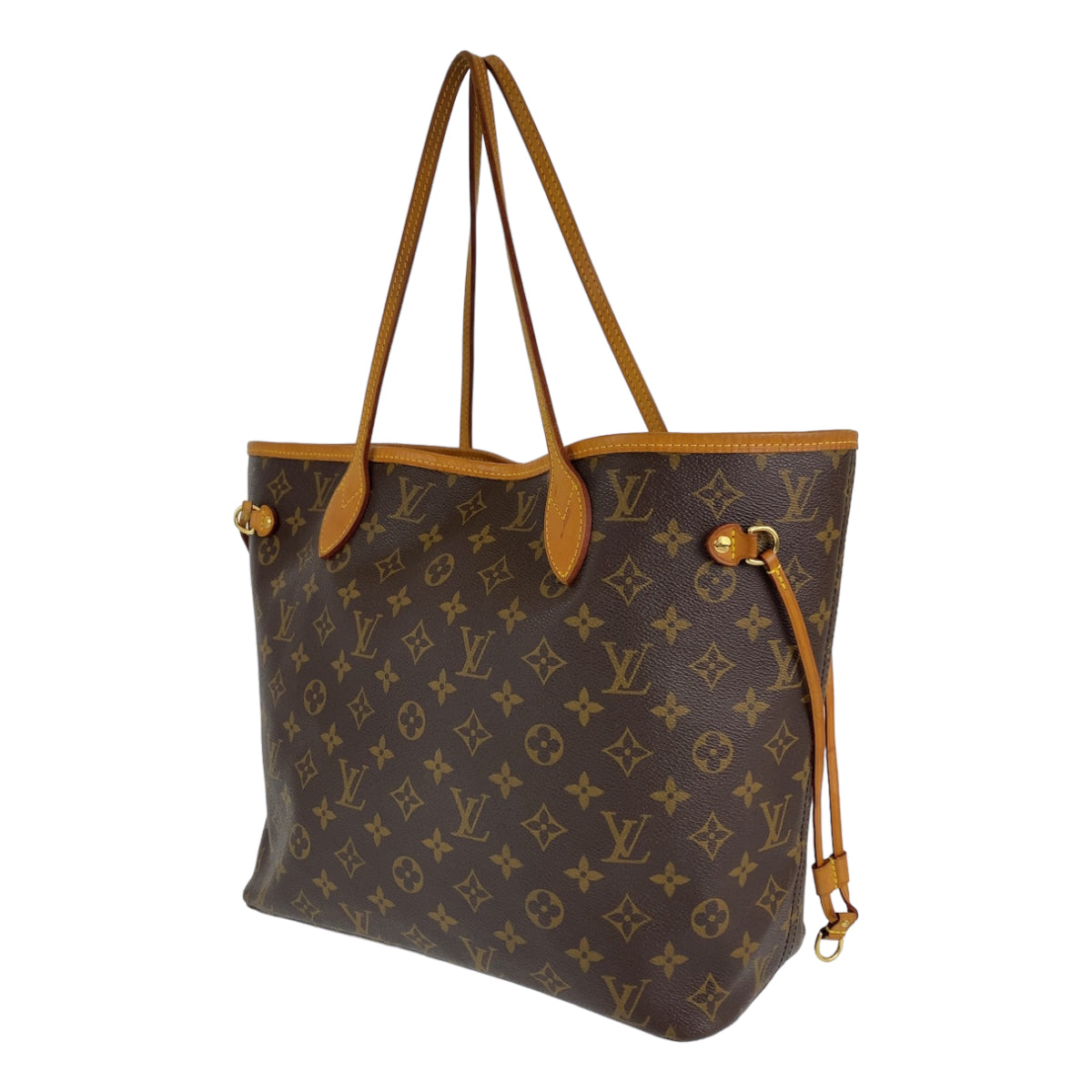 H-0370
LOUIS VUITTON ルイヴィトン モノグラム ネヴァーフルMM ポーチ付き ブラウン 茶 ゴールド金具 PVC M41178 トートバッグ ショルダーバッグ  レディース