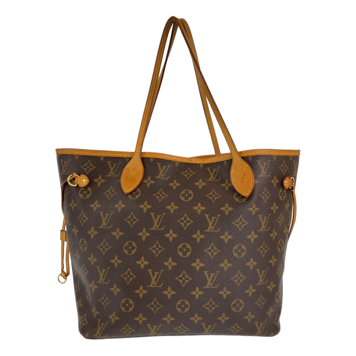 H-0370
LOUIS VUITTON ルイヴィトン モノグラム ネヴァーフルMM ポーチ付き ブラウン 茶 ゴールド金具 PVC M41178 トートバッグ ショルダーバッグ  レディース
