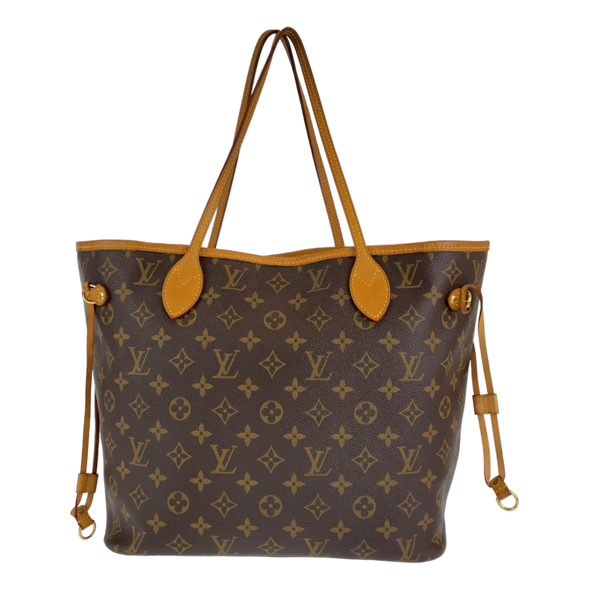 H-0370
LOUIS VUITTON ルイヴィトン モノグラム ネヴァーフルMM ポーチ付き ブラウン 茶 ゴールド金具 PVC M41178 トートバッグ ショルダーバッグ  レディース