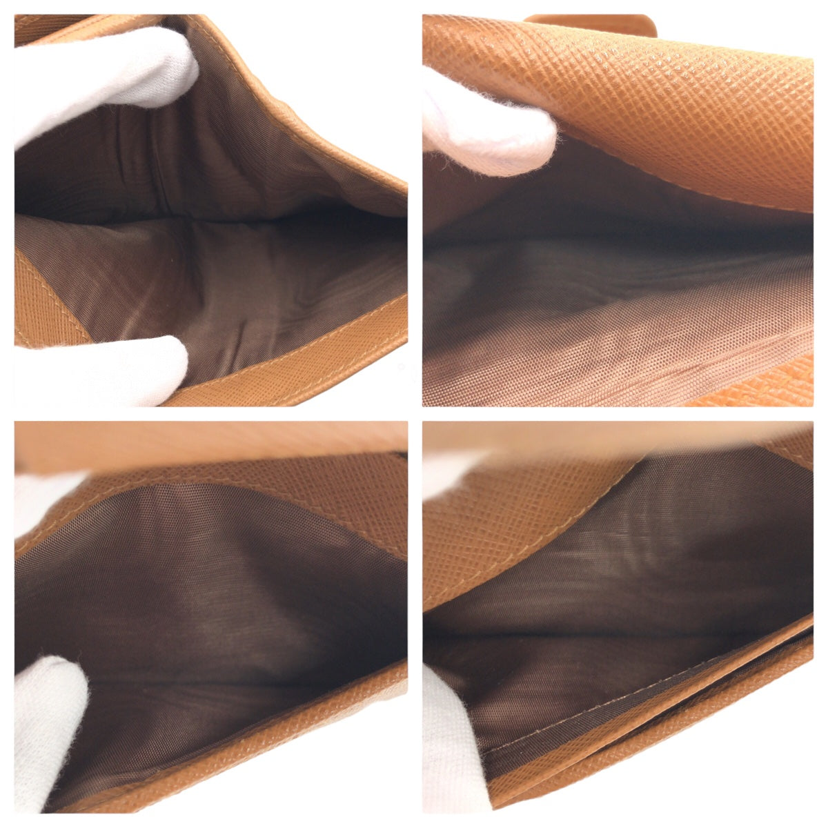 PRADA Prada Saffiano Brown Gold Hardware Leather 1ML225 Bi-fold Wallet Billfold Women's