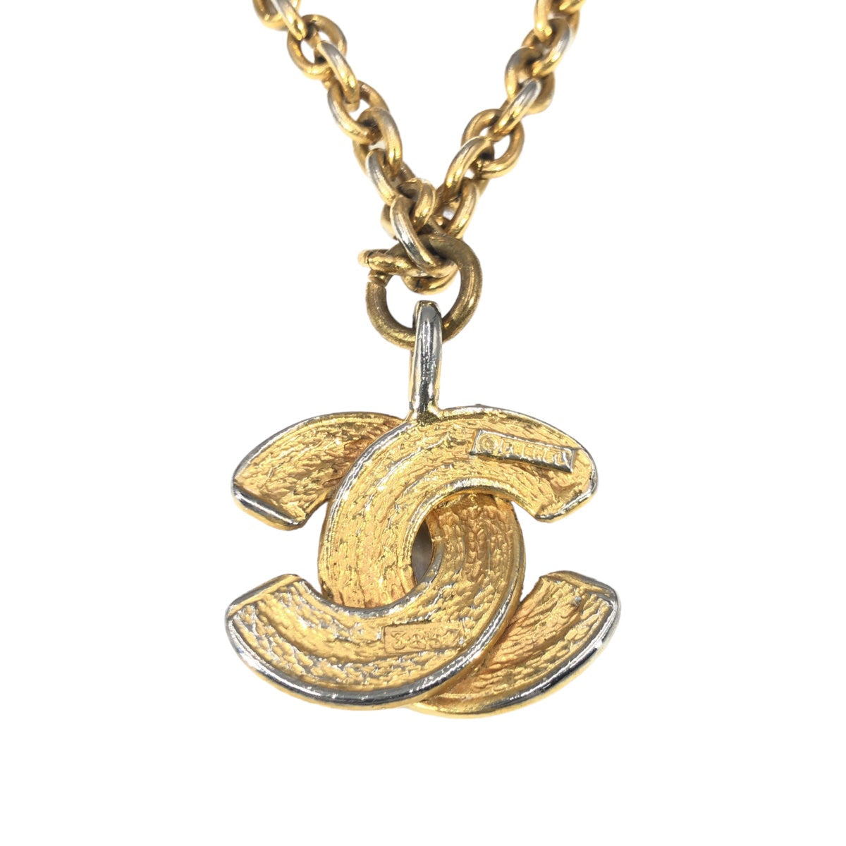 CHANEL シャネル マトラッセ ココマーク コメあり ゴールド 金 GP ネックレス ペンダント  レディース