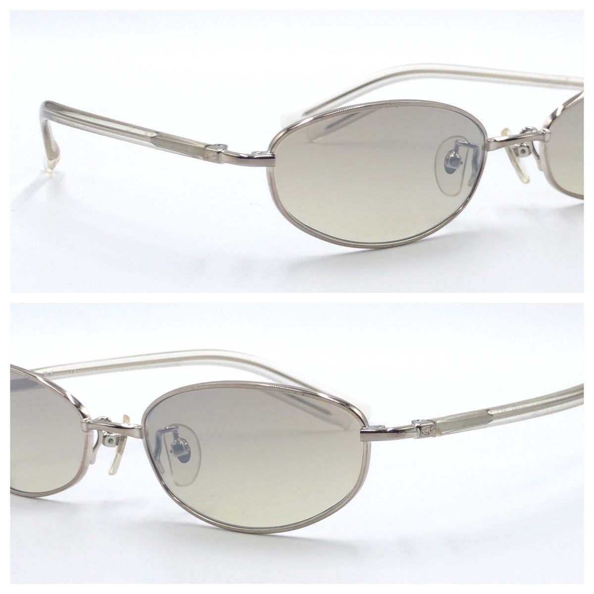 C-213
Ray-Ban レイバン ブラウン 茶 シルバー金具 メタル RB3232 003/52 55□18 135 サングラス オーバル  レディース