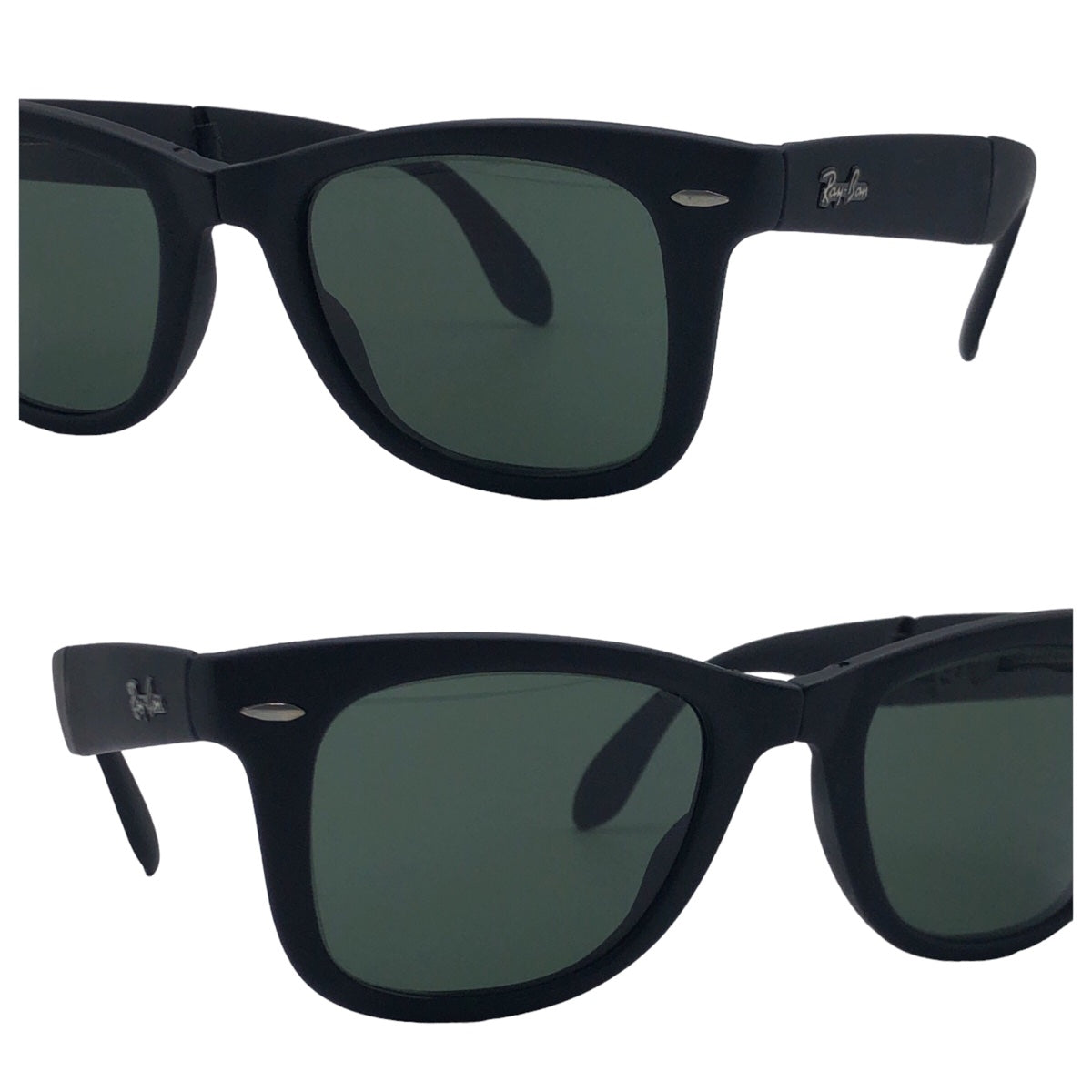 Ray-Ban B&amp;L Bausch &amp; Lomb Wayfarer Black Plastic Sunglasses Wellington Men's