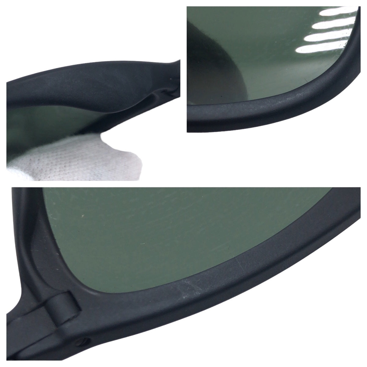 Ray-Ban B&amp;L Bausch &amp; Lomb Wayfarer Black Plastic Sunglasses Wellington Men's