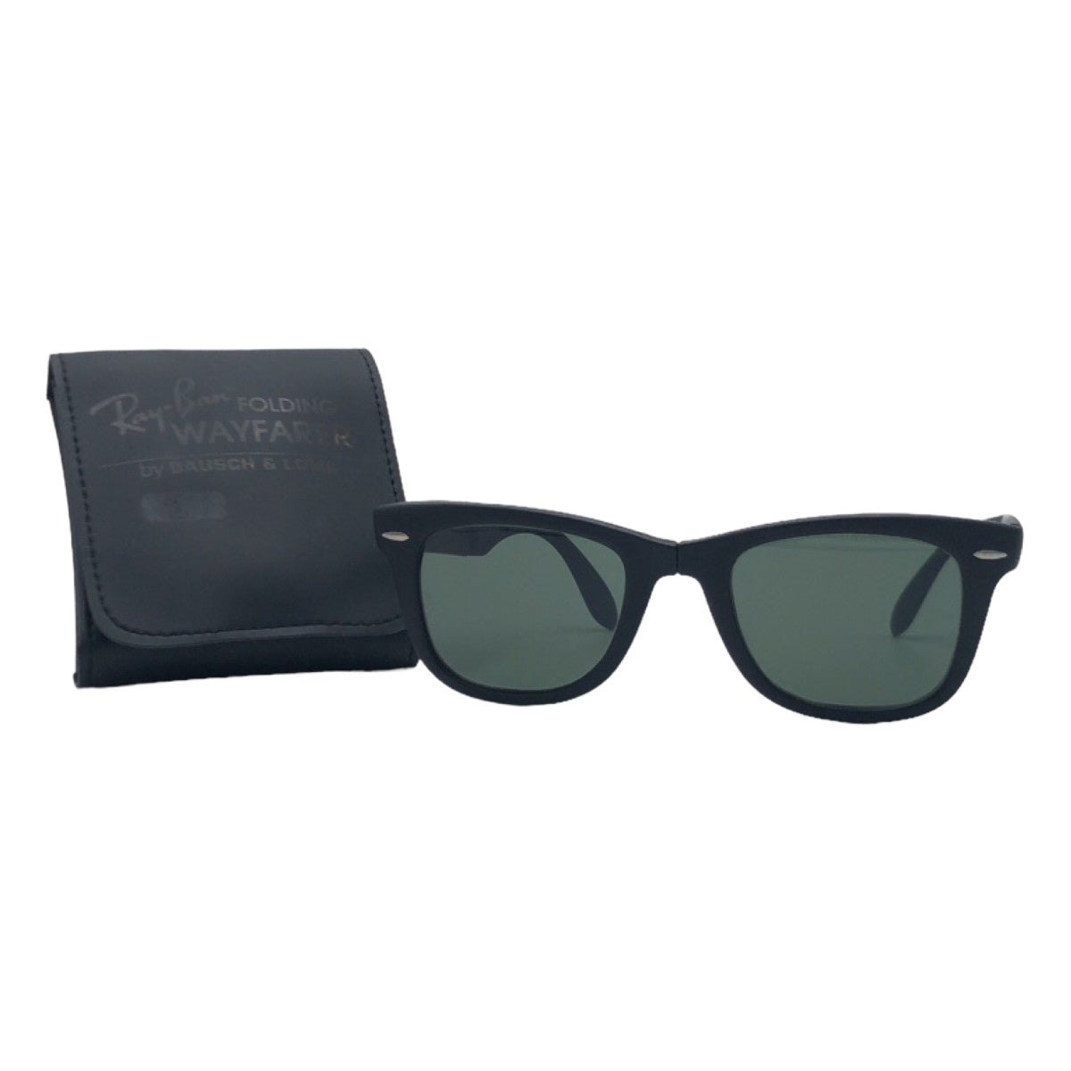 Ray-Ban B&amp;L Bausch &amp; Lomb Wayfarer Black Plastic Sunglasses Wellington Men's