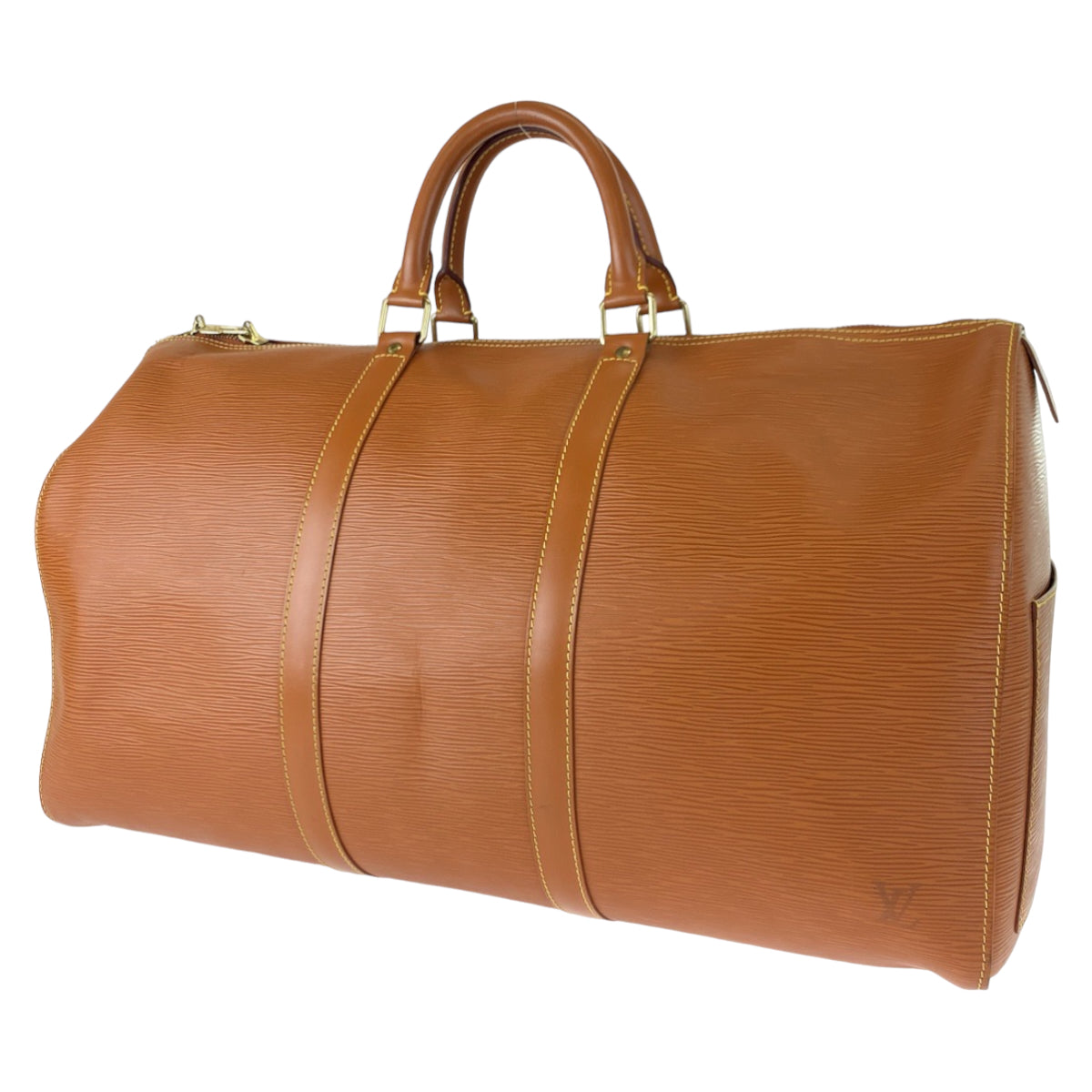 LOUIS VUITTON ルイヴィトン エピ キーポル50 男女兼用 ジパングゴールド ブラウン 茶 グレインレザー M42968 ボストンバッグ 旅行バッグ  メンズ