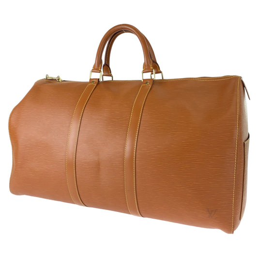 C-073
LOUIS VUITTON ルイヴィトン エピ キーポル50 男女兼用 ジパングゴールド ブラウン 茶 グレインレザー M42968 ボストンバッグ 旅行バッグ  メンズ
