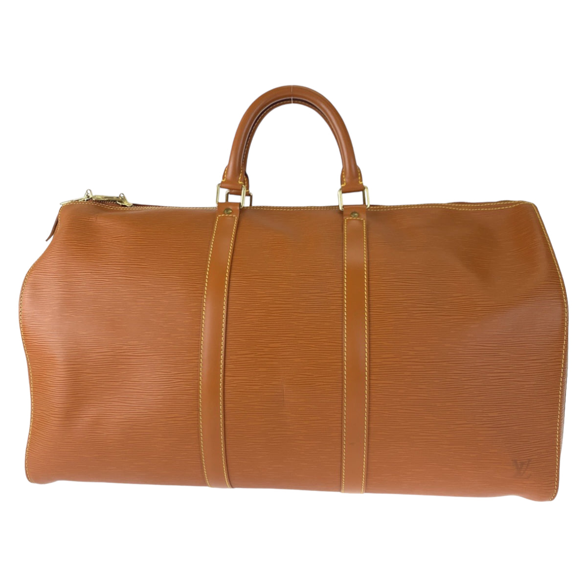 LOUIS VUITTON ルイヴィトン エピ キーポル50 男女兼用 ジパングゴールド ブラウン 茶 グレインレザー M42968 ボストンバッグ 旅行バッグ  メンズ