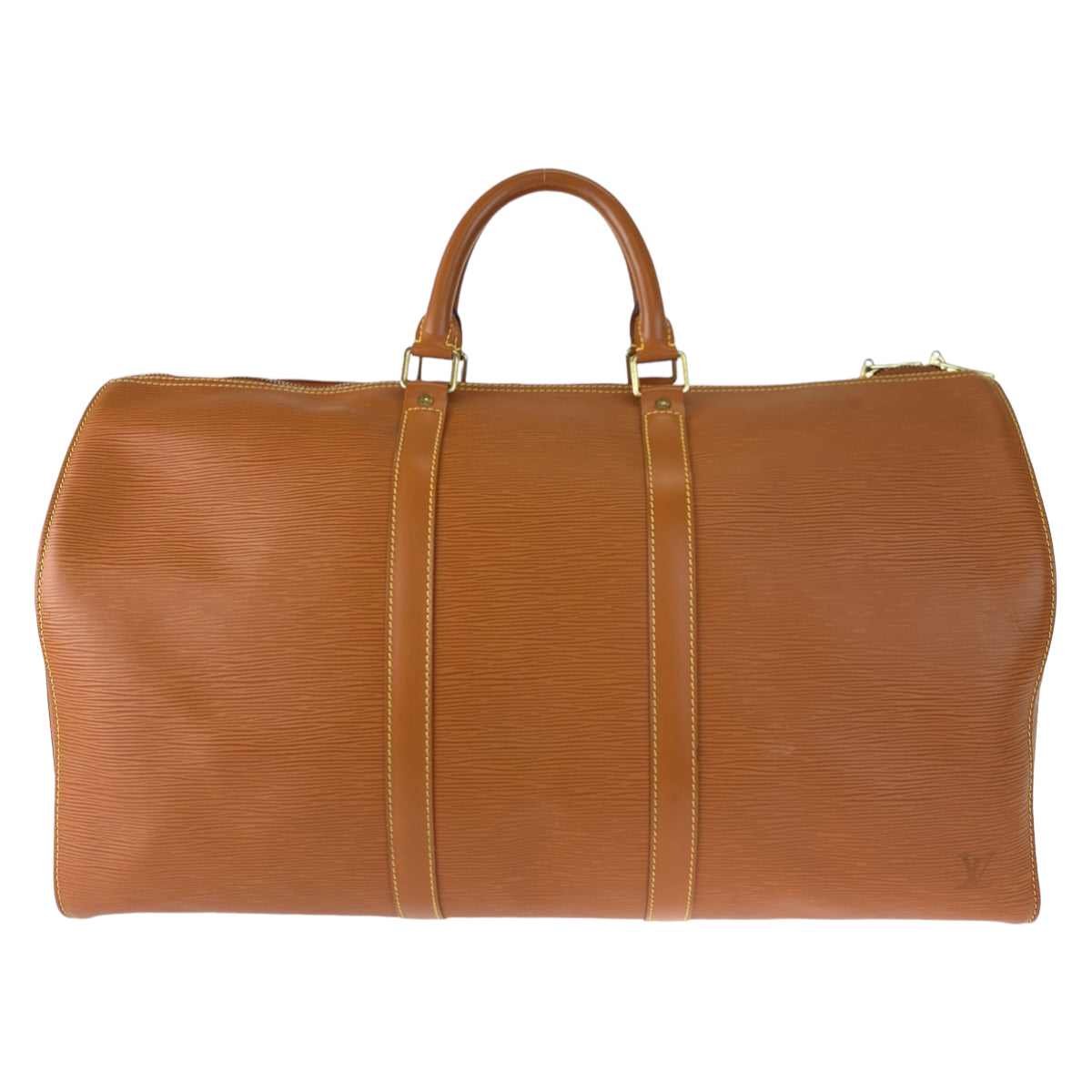 LOUIS VUITTON ルイヴィトン エピ キーポル50 男女兼用 ジパングゴールド ブラウン 茶 グレインレザー M42968 ボストンバッグ 旅行バッグ  メンズ