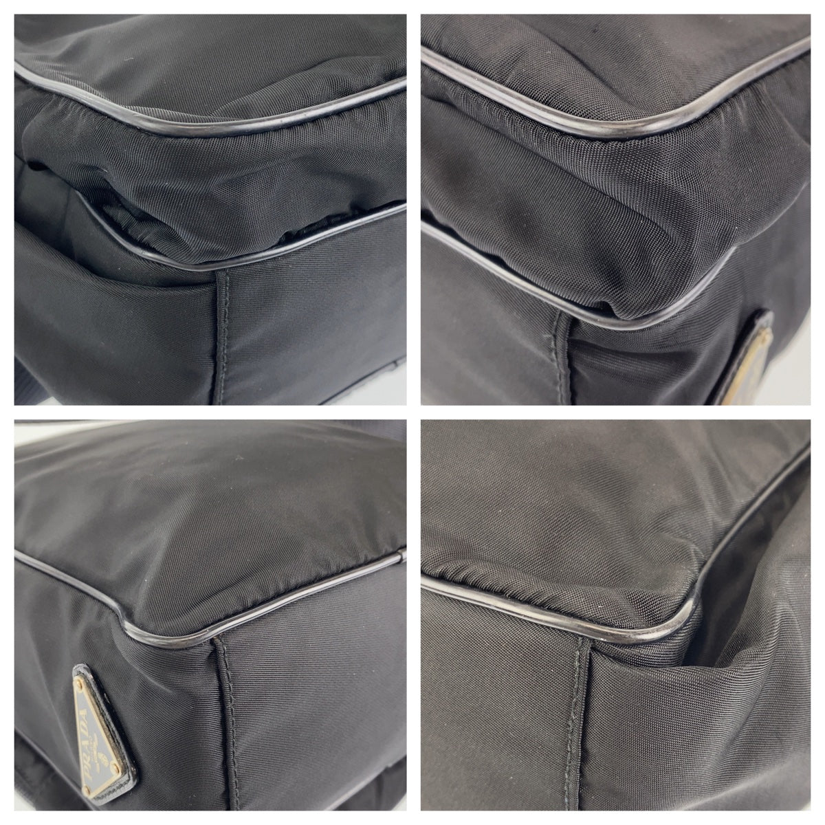 H-0383
PRADA プラダ テスート 男女兼用 ブラック 黒 シルバー金具 ナイロン ショルダーバッグ 斜め掛けバッグ  メンズ
