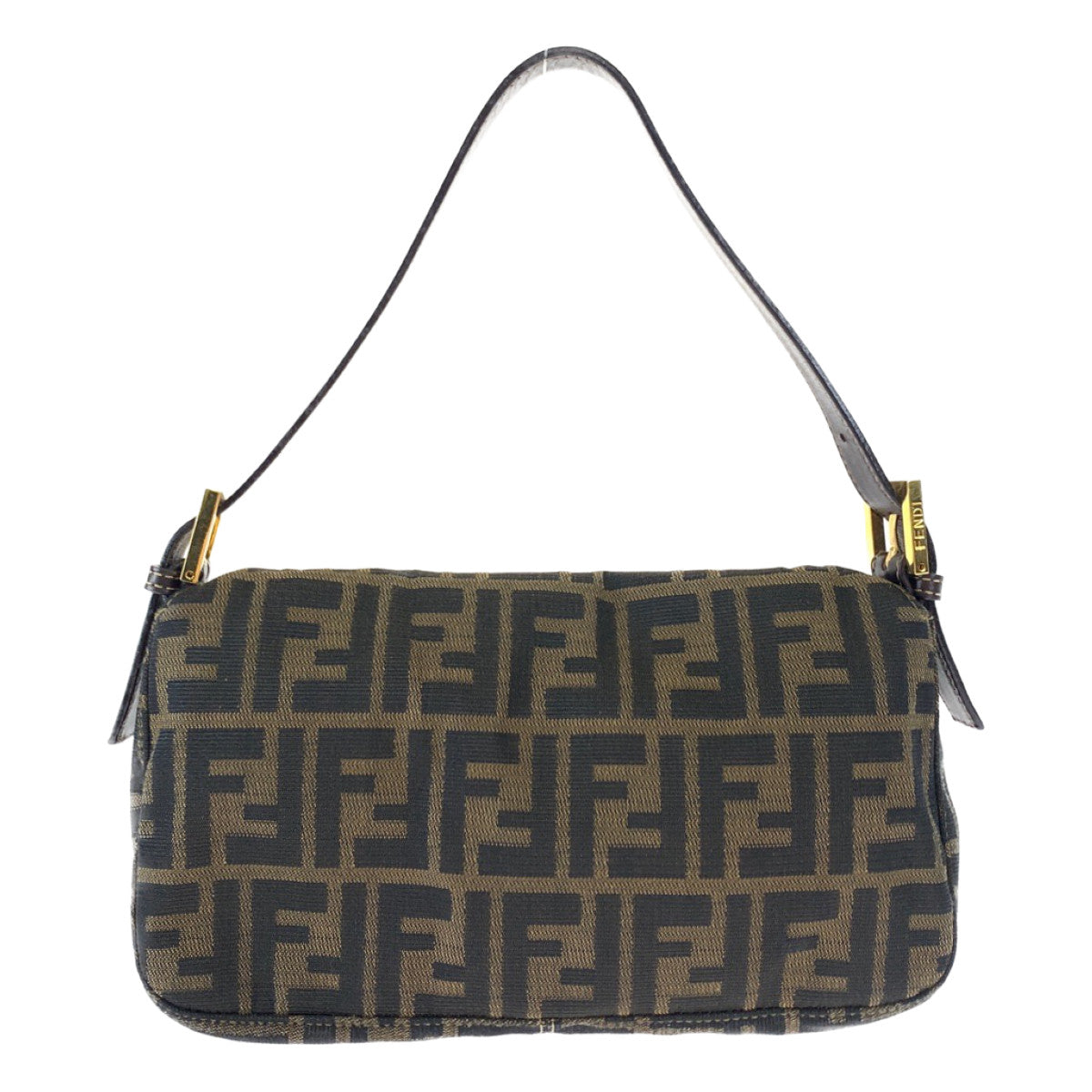 H-0392
FENDI フェンディ ズッカ マンマバケット ブラウン 茶 ゴールド金具 キャンバス 2348-26424 ハンドバッグ アクセサリーポーチ  レディース