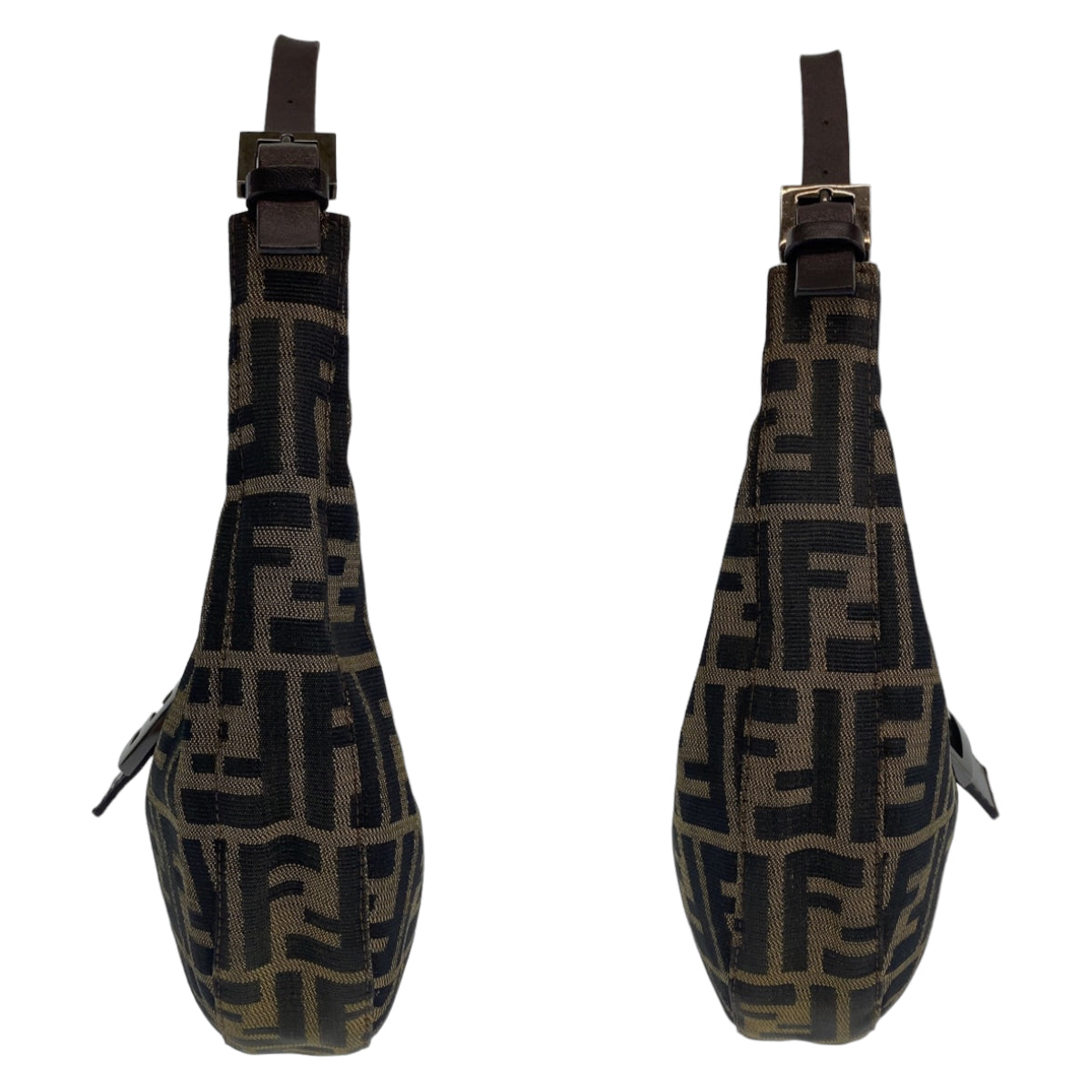 H-0394
FENDI フェンディ ズッカ マンマバケット ブラウン 茶 シルバー金具 キャンバス / レザー 8BR020 ショルダーバッグ 肩掛け  レディース