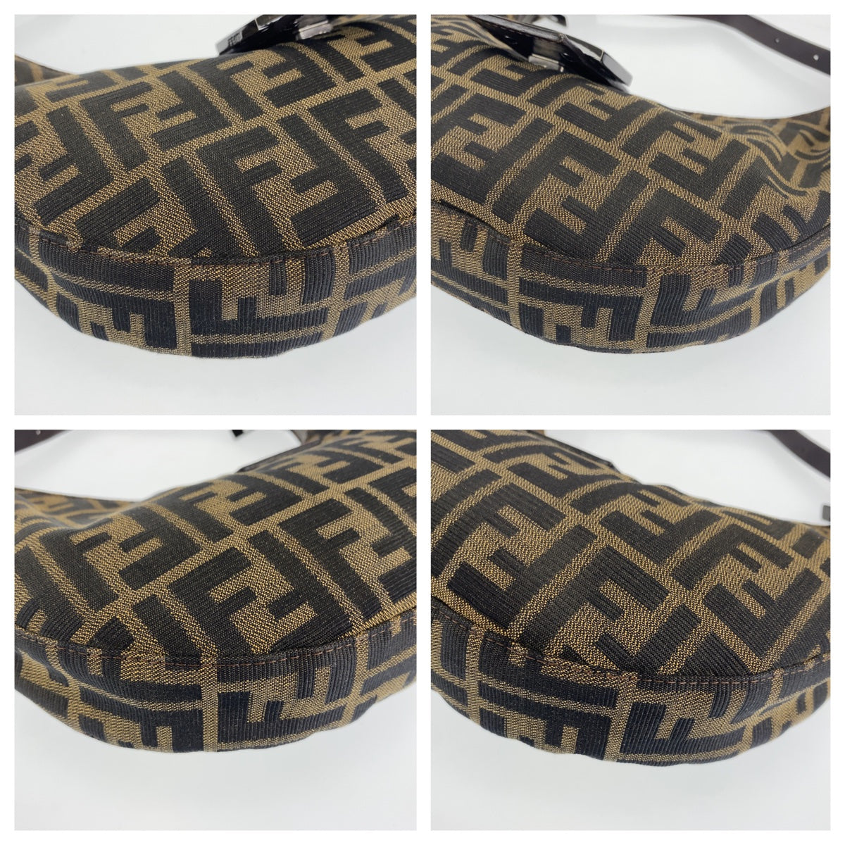 H-0394
FENDI フェンディ ズッカ マンマバケット ブラウン 茶 シルバー金具 キャンバス / レザー 8BR020 ショルダーバッグ 肩掛け  レディース
