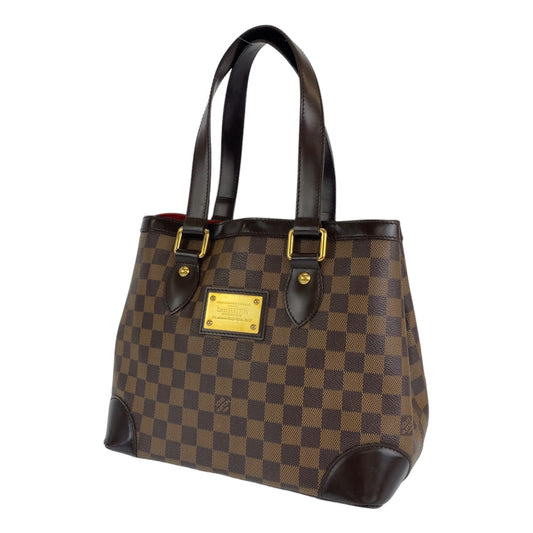 H-0404
LOUIS VUITTON ルイヴィトン ダミエ エベヌ ハムステッドPM ブラウン 茶 ゴールド金具 PVC N51205 ハンドバッグ トートバッグ  レディース