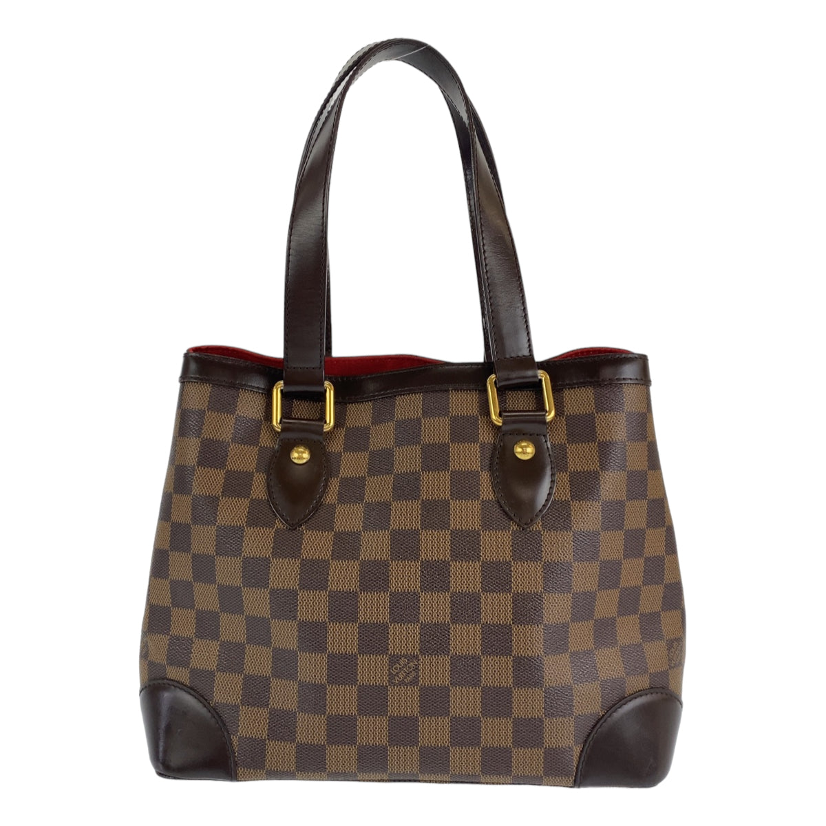 H-0404
LOUIS VUITTON ルイヴィトン ダミエ エベヌ ハムステッドPM ブラウン 茶 ゴールド金具 PVC N51205 ハンドバッグ トートバッグ  レディース