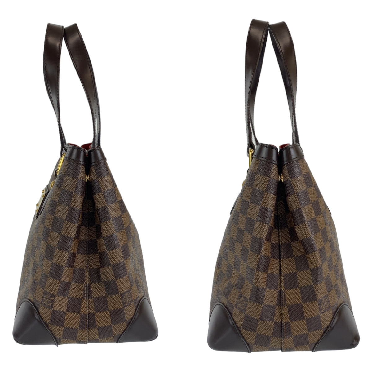 H-0404
LOUIS VUITTON ルイヴィトン ダミエ エベヌ ハムステッドPM ブラウン 茶 ゴールド金具 PVC N51205 ハンドバッグ トートバッグ  レディース