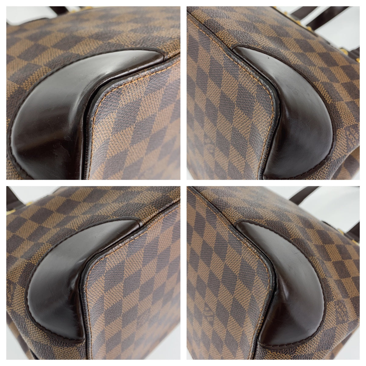 H-0404
LOUIS VUITTON ルイヴィトン ダミエ エベヌ ハムステッドPM ブラウン 茶 ゴールド金具 PVC N51205 ハンドバッグ トートバッグ  レディース