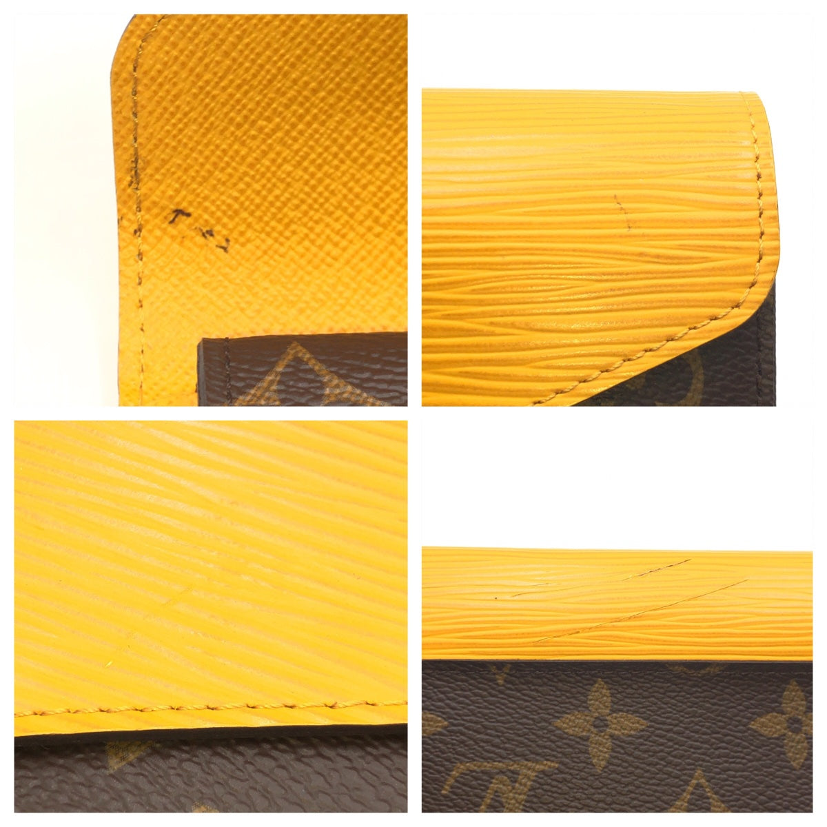 C-107
LOUIS VUITTON ルイヴィトン モノグラム エピ ポルトフォイユ マリールー ロン  イエロー シトロン グレインカーフレザー M60506 三つ折り財布 ロングウォレット  レディース