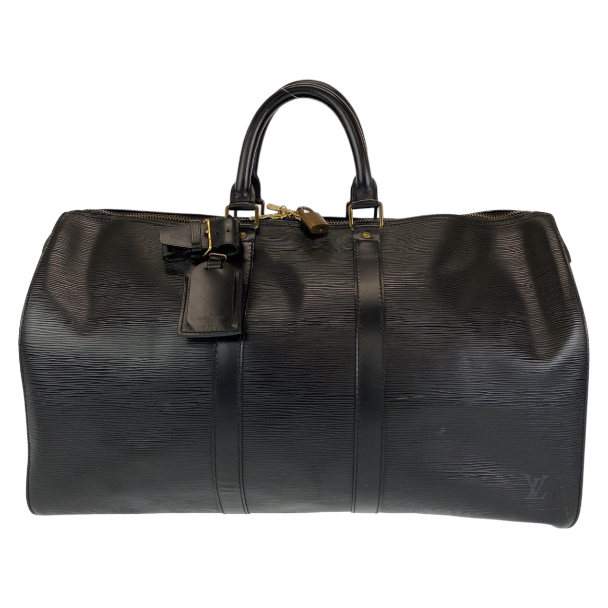 H-0416
LOUIS VUITTON ルイヴィトン エピ キーポル45 ブラック 黒 ゴールド金具 エピレザー M59152 ボストンバッグ 旅行バッグ  メンズ