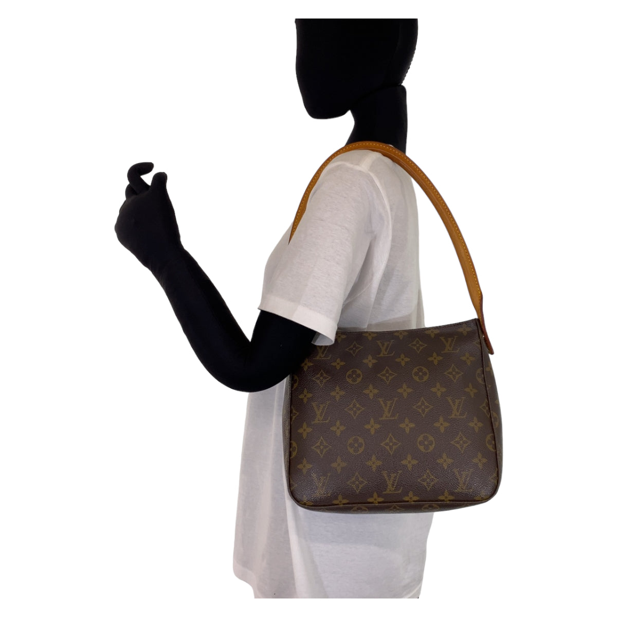 H-0417
LOUIS VUITTON ルイヴィトン モノグラム ルーピングMM ブラウン 茶 ゴールド金具 モノグラムキャンバス M51146 ショルダーバッグ トートバッグ  レディース