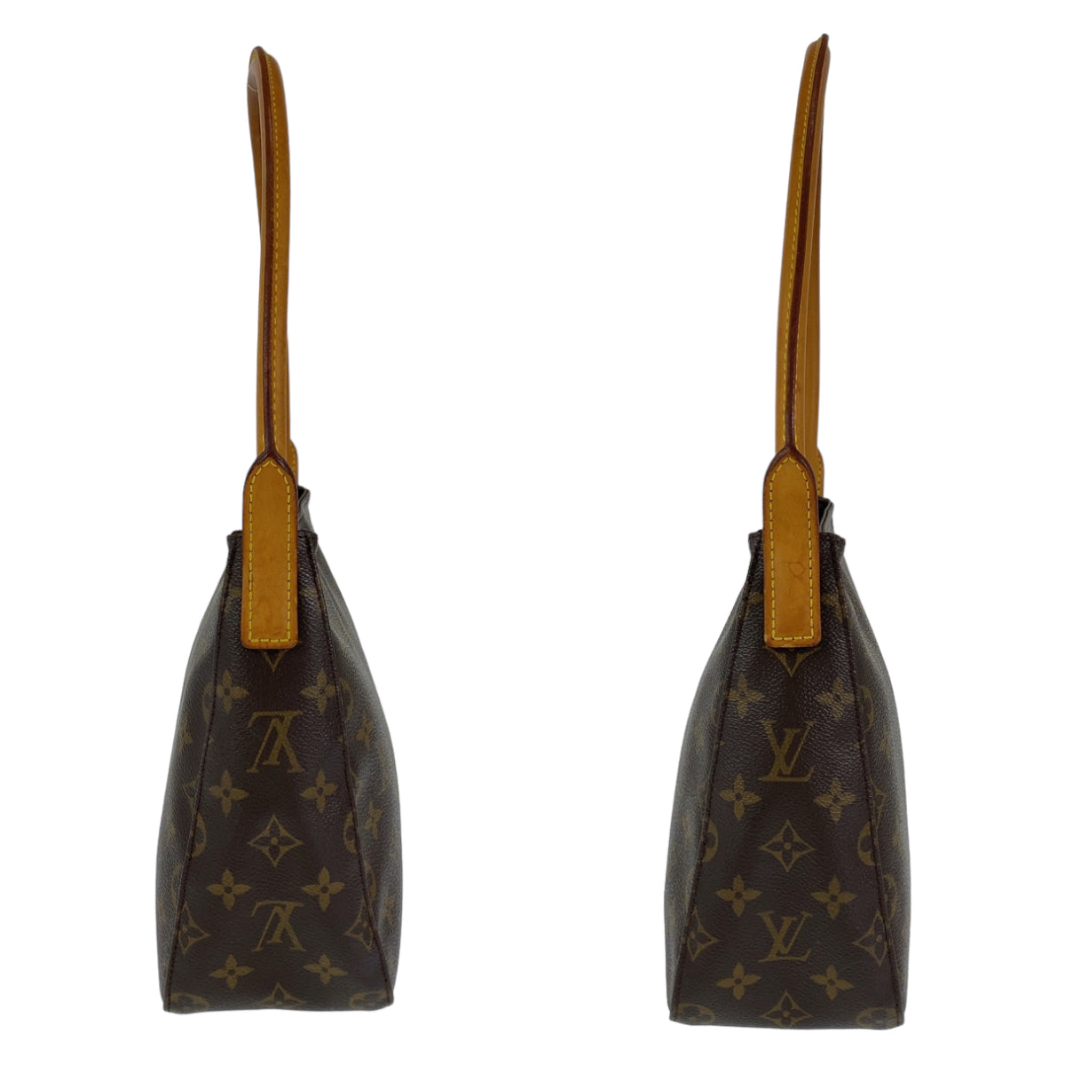 H-0417
LOUIS VUITTON ルイヴィトン モノグラム ルーピングMM ブラウン 茶 ゴールド金具 モノグラムキャンバス M51146 ショルダーバッグ トートバッグ  レディース