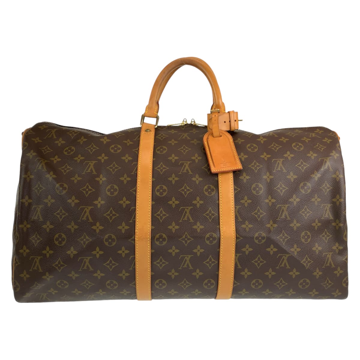 LOUIS VUITTON ルイヴィトン モノグラム キーポルバンドリエール55 男女兼用 ブラウン 茶 ゴールド金具 PVC M41414 ボストンバッグ 旅行バッグ  メンズ