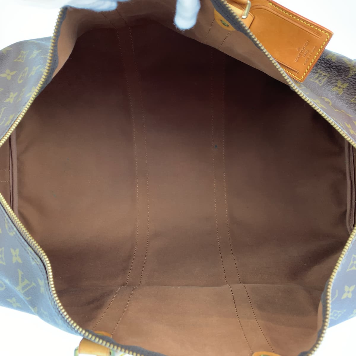 LOUIS VUITTON ルイヴィトン モノグラム キーポルバンドリエール55 男女兼用 ブラウン 茶 ゴールド金具 PVC M41414 ボストンバッグ 旅行バッグ  メンズ