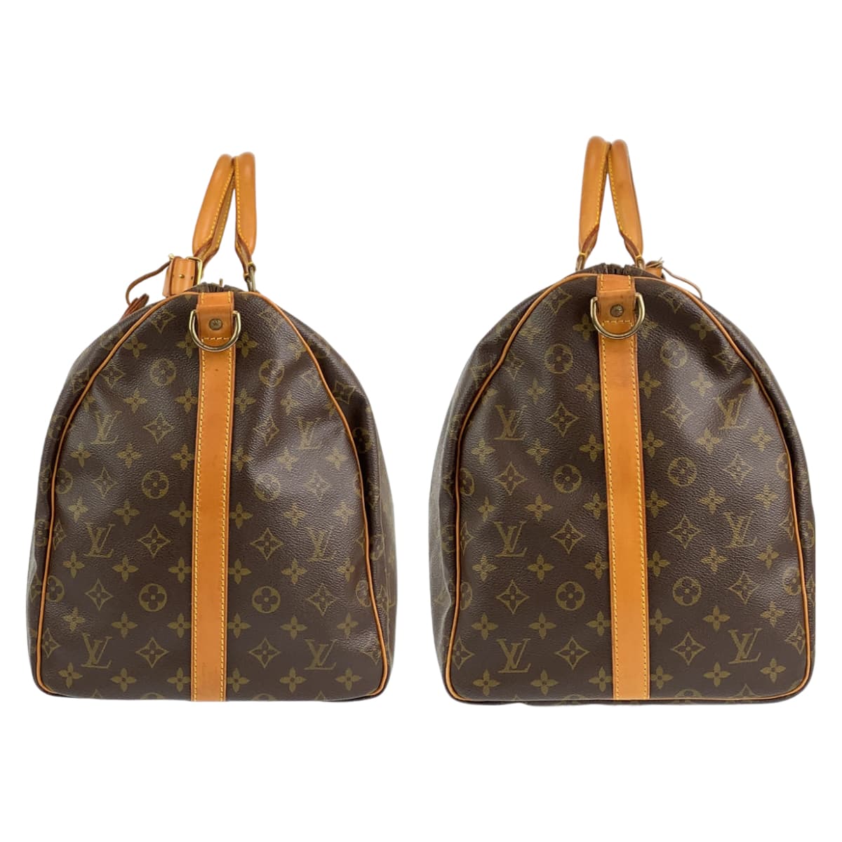 LOUIS VUITTON ルイヴィトン モノグラム キーポルバンドリエール55 男女兼用 ブラウン 茶 ゴールド金具 PVC M41414 ボストンバッグ 旅行バッグ  メンズ