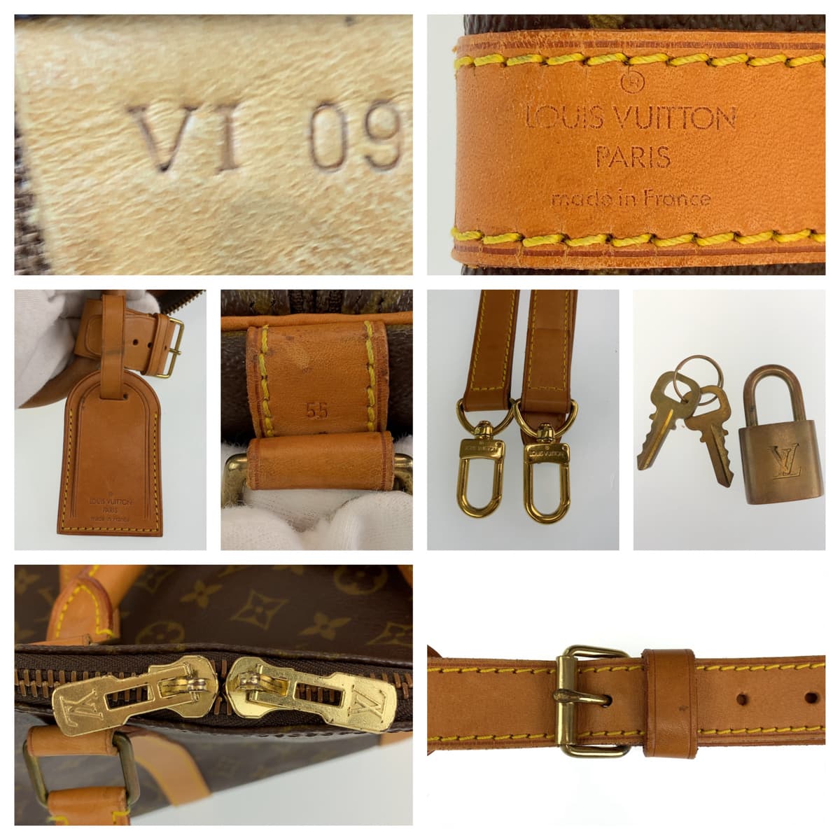 LOUIS VUITTON ルイヴィトン モノグラム キーポルバンドリエール55 男女兼用 ブラウン 茶 ゴールド金具 PVC M41414 ボストンバッグ 旅行バッグ  メンズ