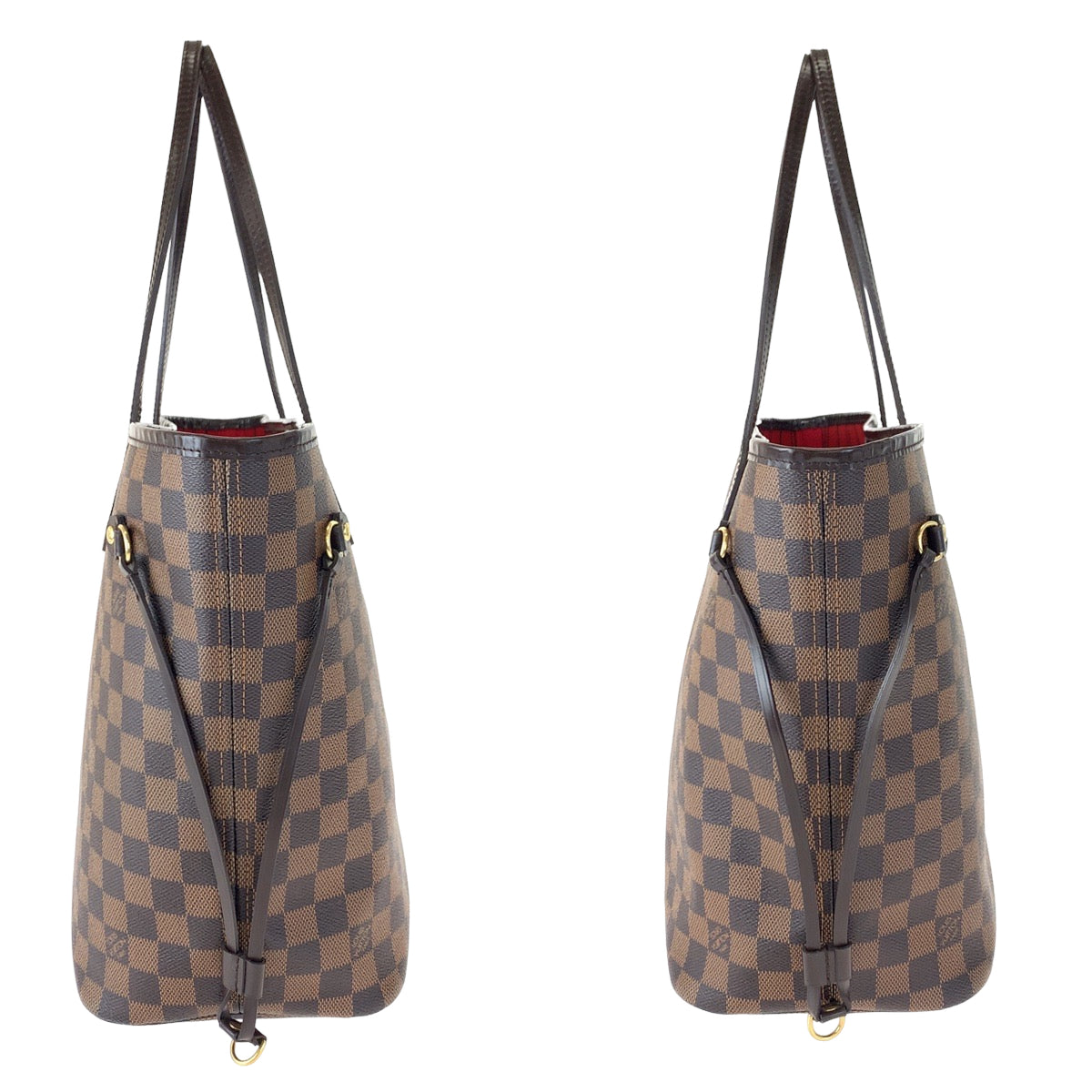 C-059
LOUIS VUITTON ルイヴィトン ダミエ ネヴァーフルMM ブラウン 茶 PVC N51105 トートバッグ ハンドバッグ  レディース