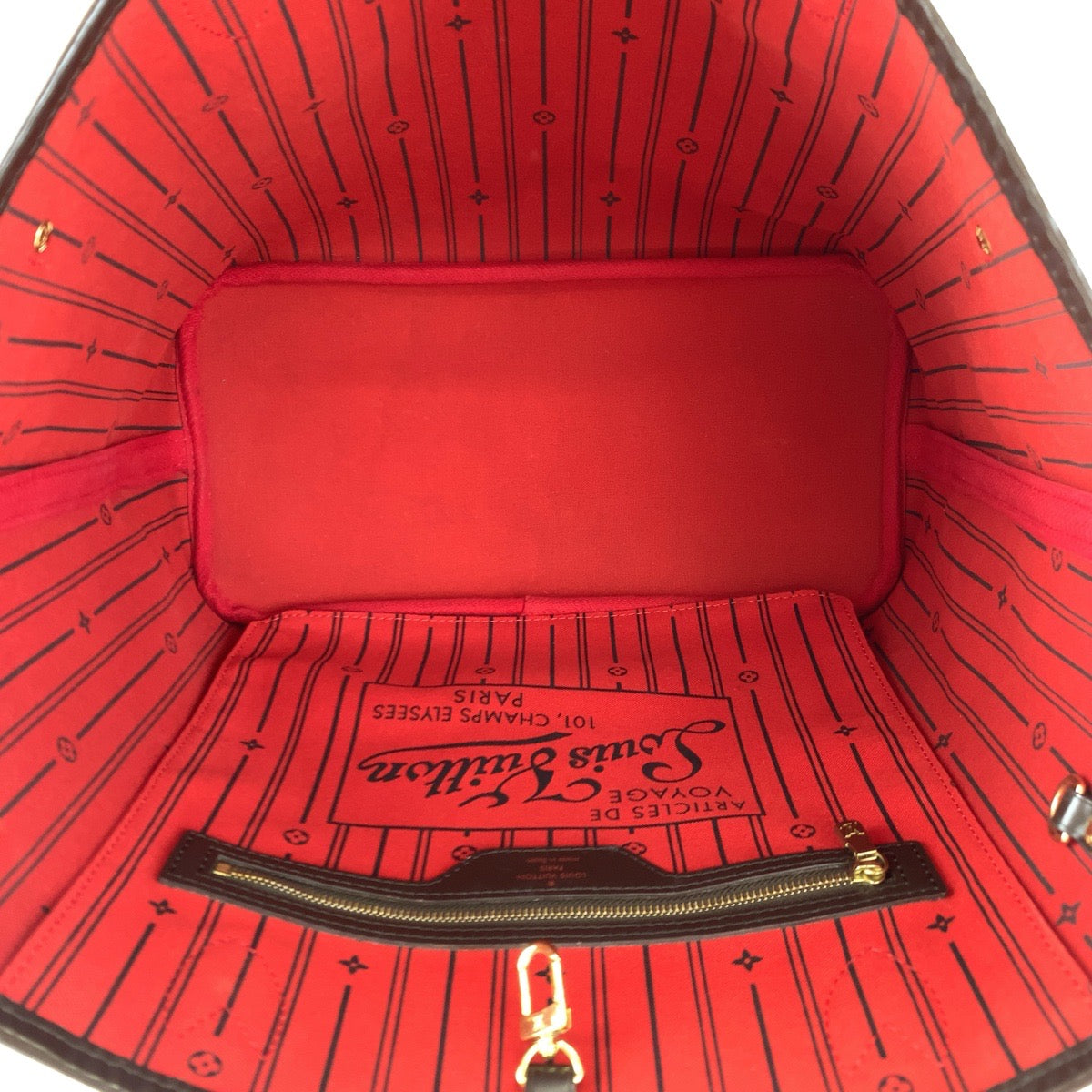 C-059
LOUIS VUITTON ルイヴィトン ダミエ ネヴァーフルMM ブラウン 茶 PVC N51105 トートバッグ ハンドバッグ  レディース