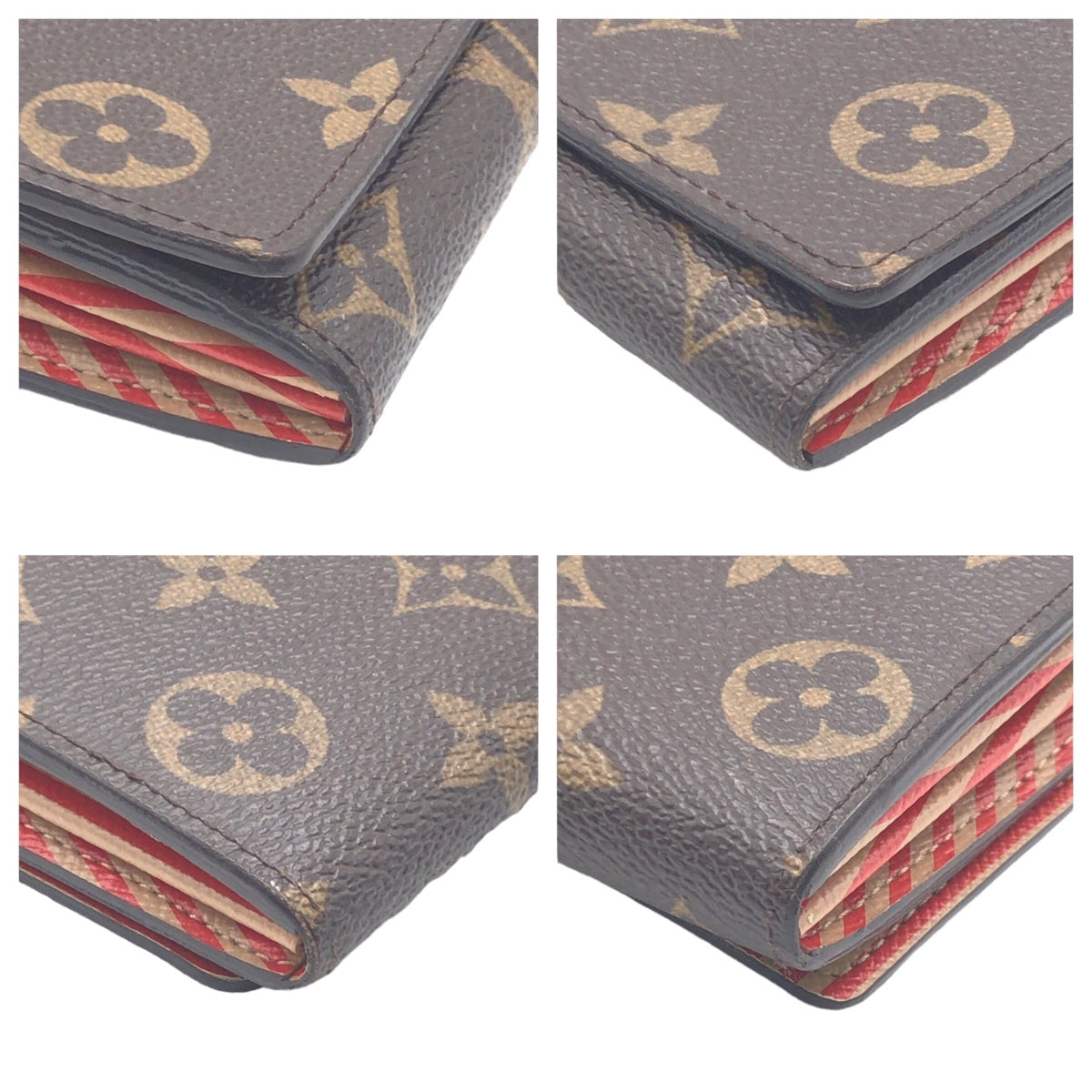 LOUIS VUITTON Louis Vuitton Monogram Canvas Portefeuille Sarah Brown Gold Hardware PVC M60415 Long Wallet for Women