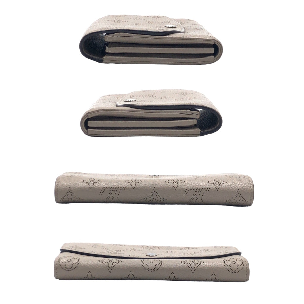 LOUIS VUITTON ルイヴィトン ガレ ポルトフォイユ イリス ベージュ アイボリー シルバー金具 カーフ M60144 長財布 ロングウォレット  レディース