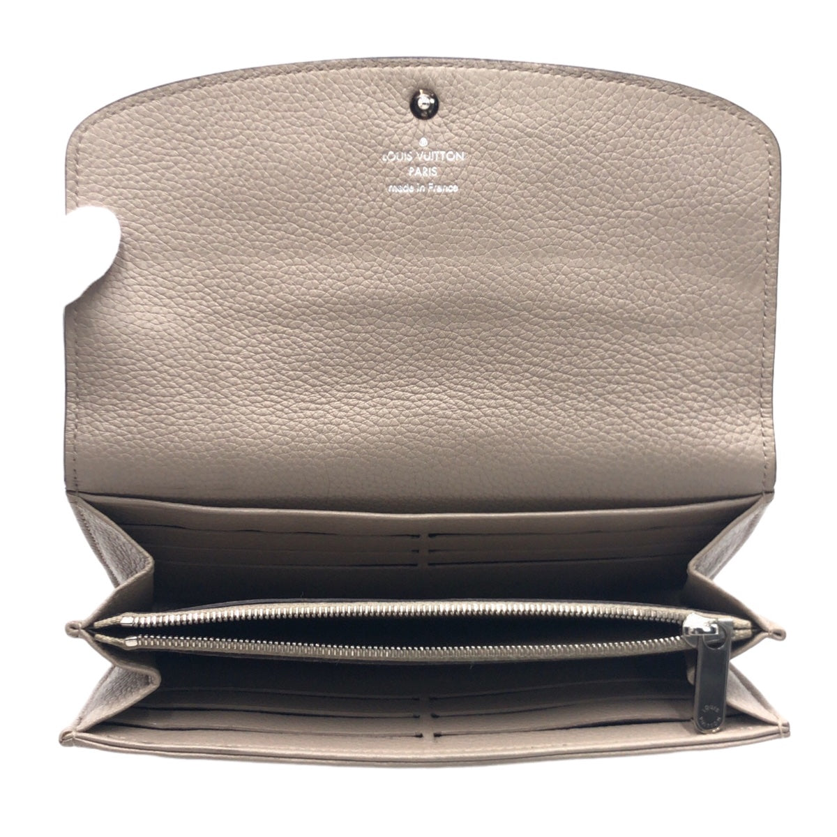 LOUIS VUITTON ルイヴィトン ガレ ポルトフォイユ イリス ベージュ アイボリー シルバー金具 カーフ M60144 長財布 ロングウォレット  レディース