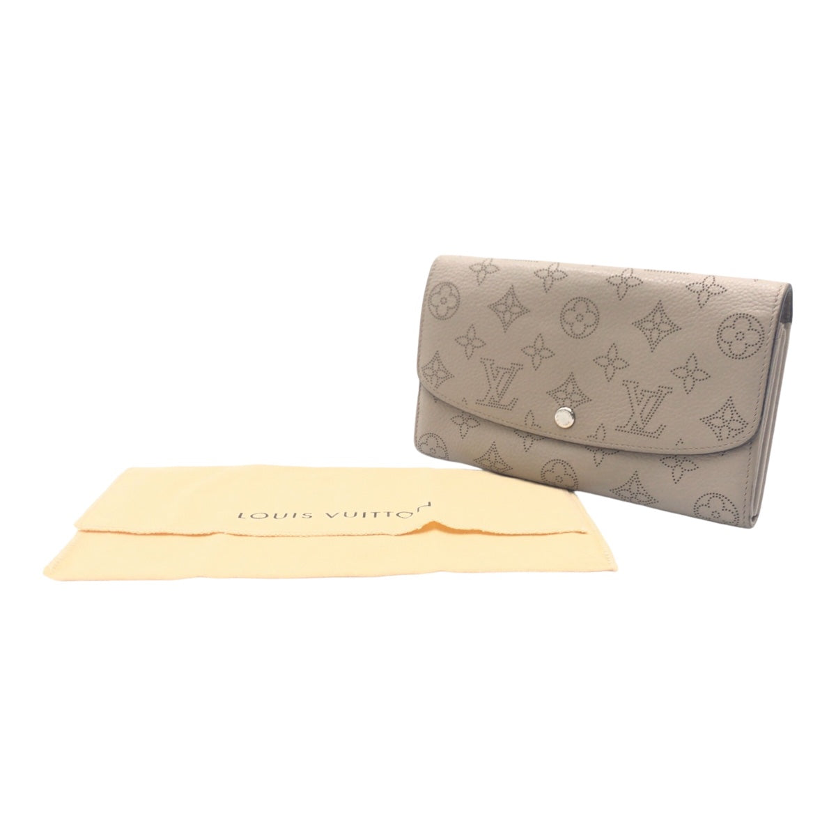 LOUIS VUITTON ルイヴィトン ガレ ポルトフォイユ イリス ベージュ アイボリー シルバー金具 カーフ M60144 長財布 ロングウォレット  レディース