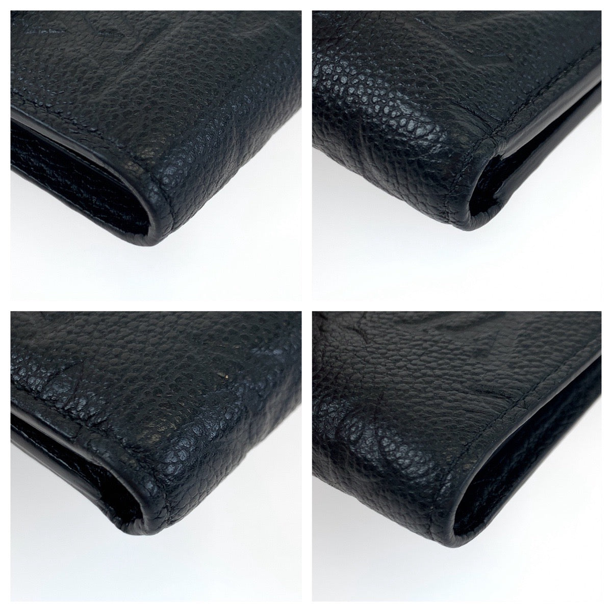 LOUIS VUITTON Louis Vuitton Monogram Portefeuille Victorine Black Calfskin M64060 Compact Wallet Folding Wallet Women's