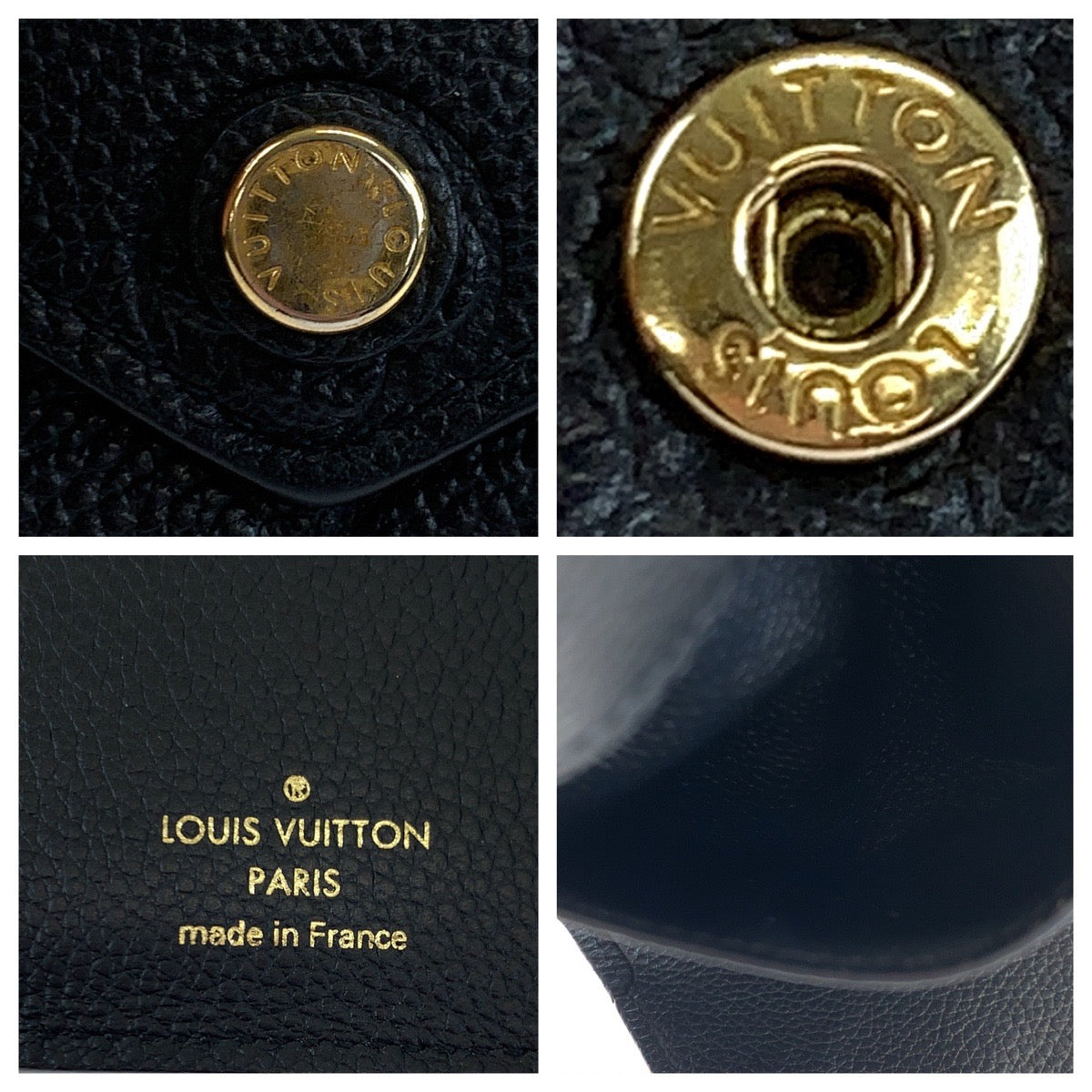 LOUIS VUITTON Louis Vuitton Monogram Portefeuille Victorine Black Calfskin M64060 Compact Wallet Folding Wallet Women's