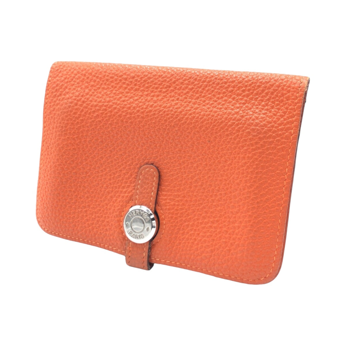 HERMES エルメス ドゴンコンパクト 男女兼用 テールバテュー シルバー金具 トゴ ◻︎H 二つ折り財布 コンパクトウォレット  メンズ