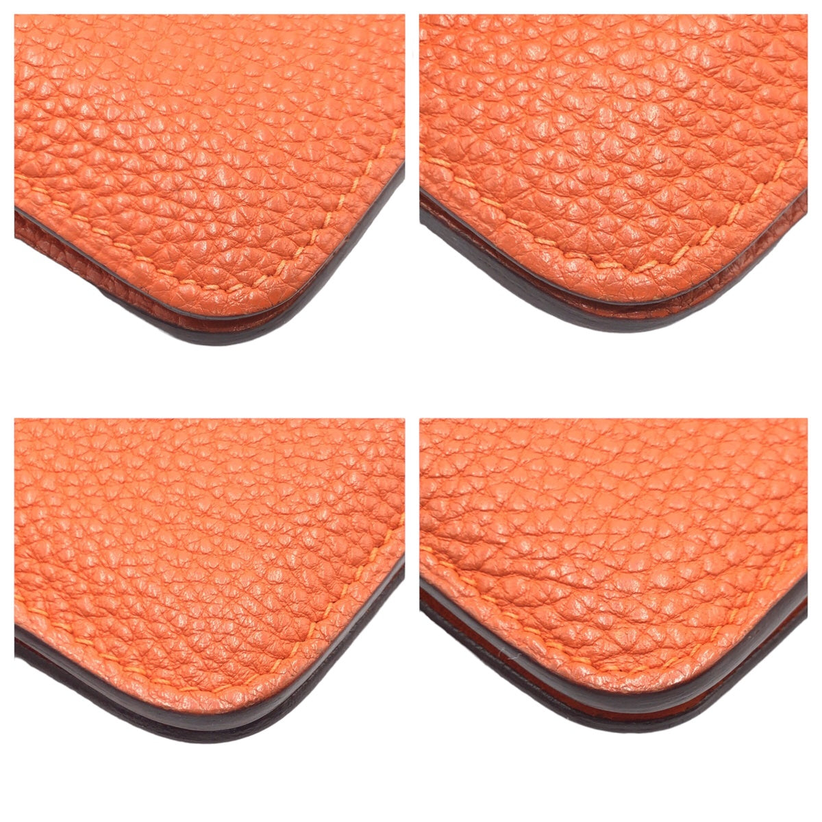 HERMES エルメス ドゴンコンパクト 男女兼用 テールバテュー シルバー金具 トゴ ◻︎H 二つ折り財布 コンパクトウォレット  メンズ