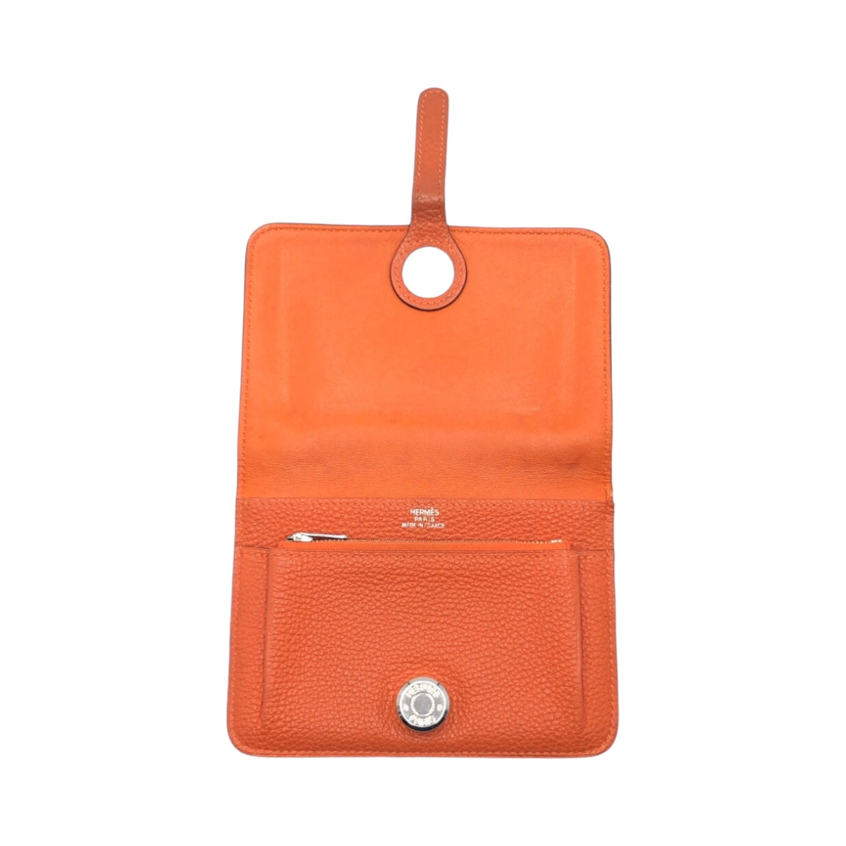 HERMES エルメス ドゴンコンパクト 男女兼用 テールバテュー シルバー金具 トゴ ◻︎H 二つ折り財布 コンパクトウォレット  メンズ