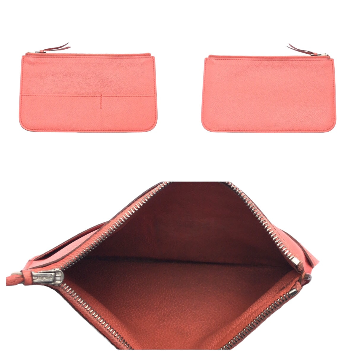 C-092
HERMES エルメス ドゴンGM ピンク系 シルバー金具 トリヨンクレマンス 長財布 ロングウォレット □R刻印  レディース