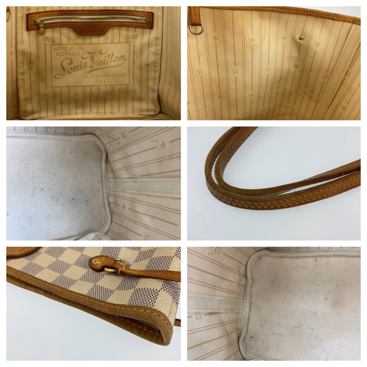 H-0422
LOUIS VUITTON ルイヴィトン ダミエアズール ネヴァーフルMM ベージュ ブラウン 茶 ゴールド金具 ダミエアズールキャンバス N51107 ショルダーバッグ トートバッグ  レディース