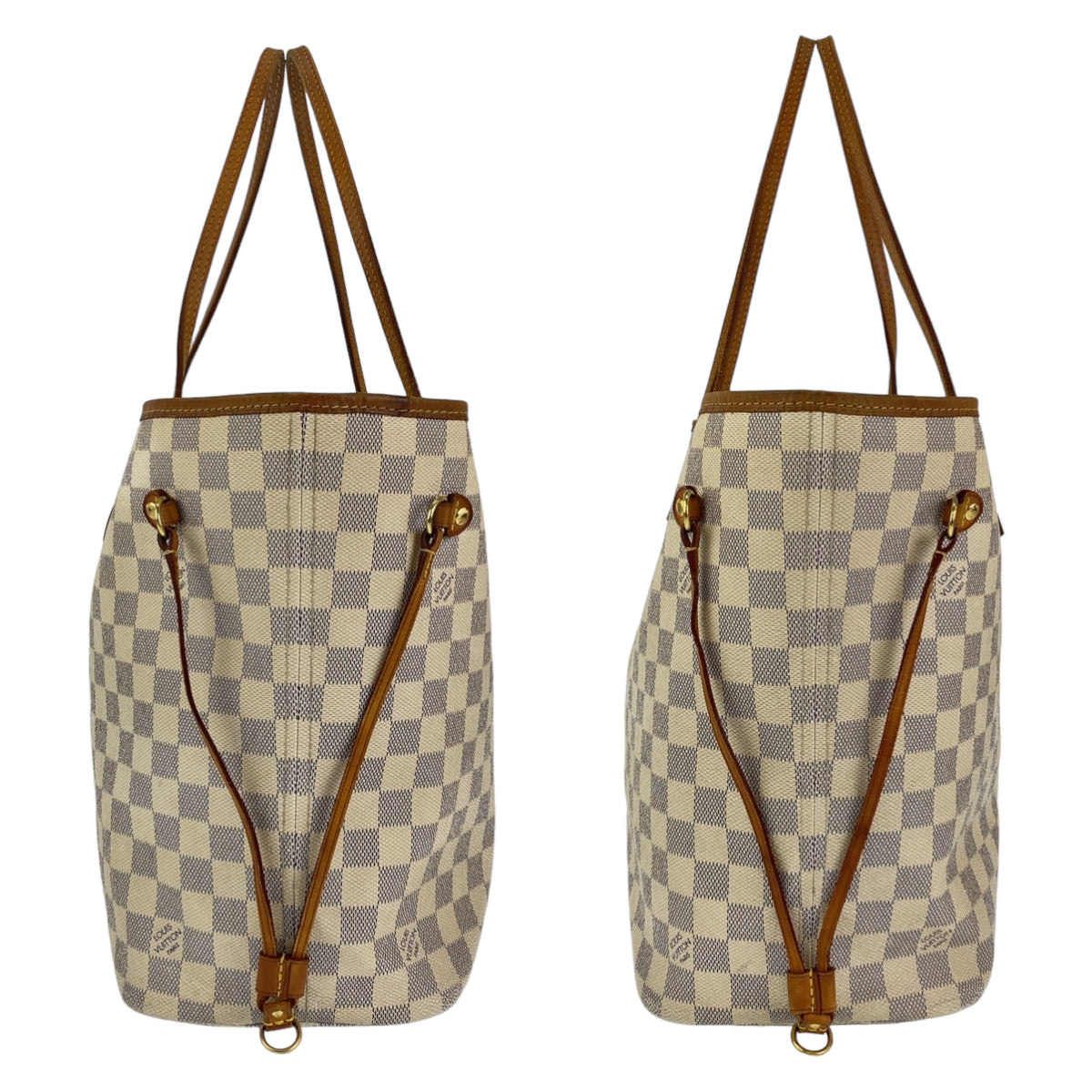 H-0422
LOUIS VUITTON ルイヴィトン ダミエアズール ネヴァーフルMM ベージュ ブラウン 茶 ゴールド金具 ダミエアズールキャンバス N51107 ショルダーバッグ トートバッグ  レディース